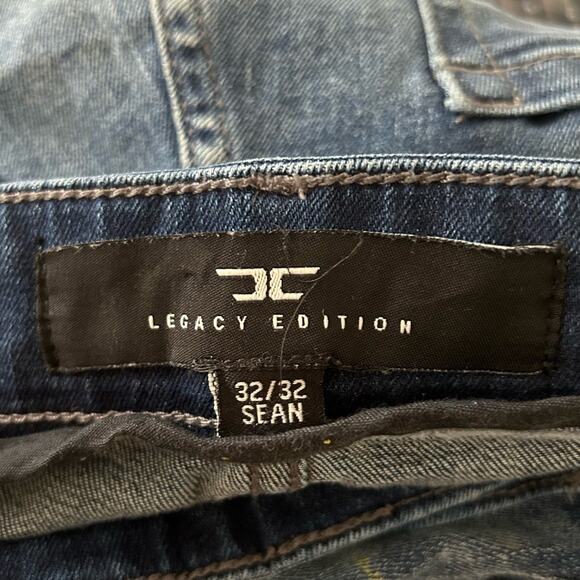 Jordan Craig Mens Jeans Blue Sean Legacy Edition Painted Moto Distressed 32x32 - Picture 4 of 13